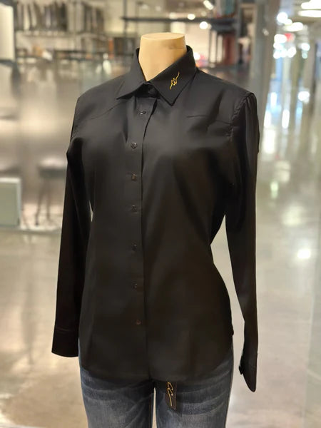 CC Western Women's Signature L/S Solid Western Snap Shirt in Black
