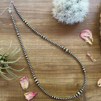 22" Graduated Sterling Silver Pearl Necklace