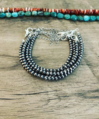 6" Bracelet with 4mm Sterling Silver Pearls