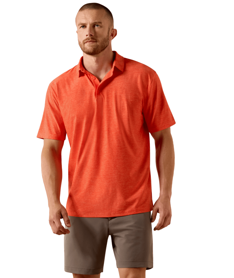 Ariat Men's Charger 2.0 Island Printed Polo in Paprika
