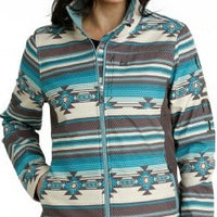 Cinch Women's Concealed Carry Bonded Jacket in Blue Aztec