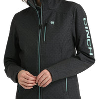 Cinch Women's Concealed Carry Bonded Jacket in Black Aztec