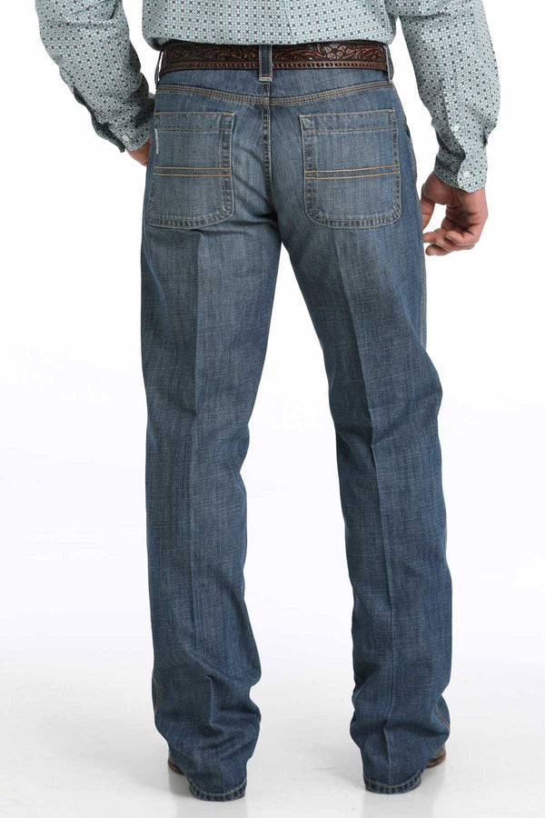 Cinch Men's Grant Relaxed Fit Bootcut Jean in Medium Stonewash