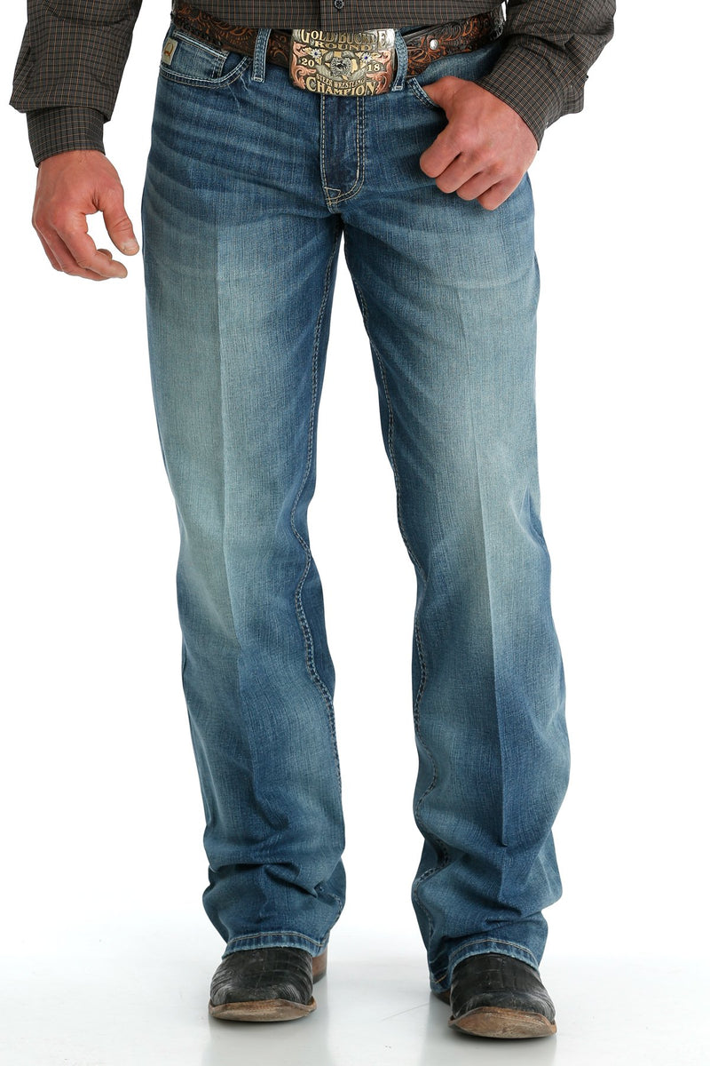 Cinch Men's Grant Relaxed Fit Bootcut Jean in Medium Stonewash