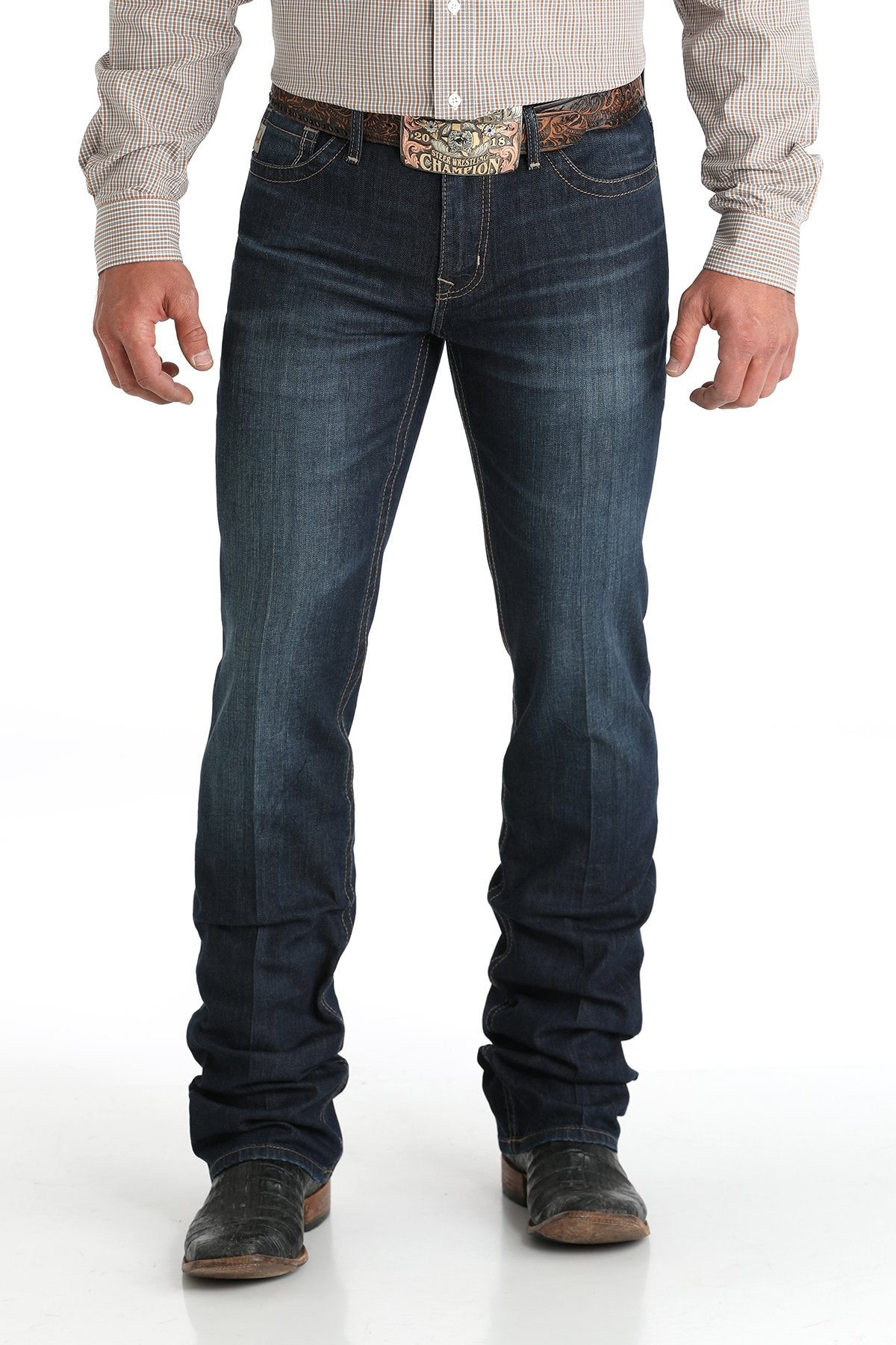 Cinch Men's Ian Slim Fit Jean in Indigo Rinse Wash