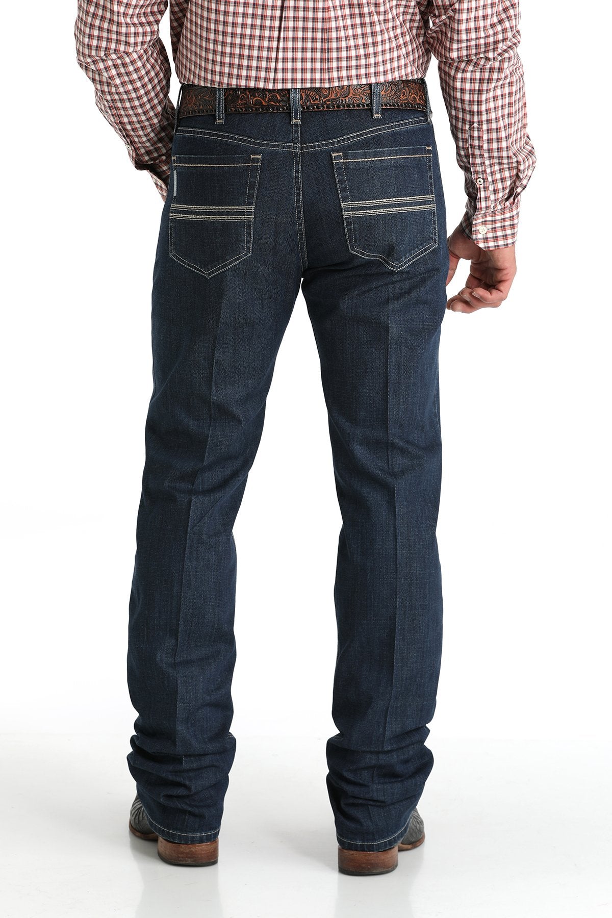 Cinch Men's Silver Label Slim Fit Straight Leg Jean in Dark