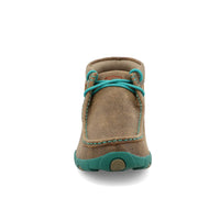 Twisted X Women's Chukka Driving Moc- Brown and Turquoise Trim