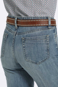 Cinch Women's Tatum High Rise Trouser in Medium Stonewash