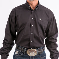 Cinch Men's Classic Fit Solid Western Button Down Shirt in Black