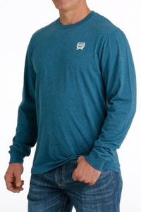 Cinch Men's Blue Long Sleeve T-Shirt