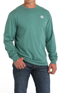 Cinch Men's "Cinch Original" Long Sleeve T-Shirt in Green