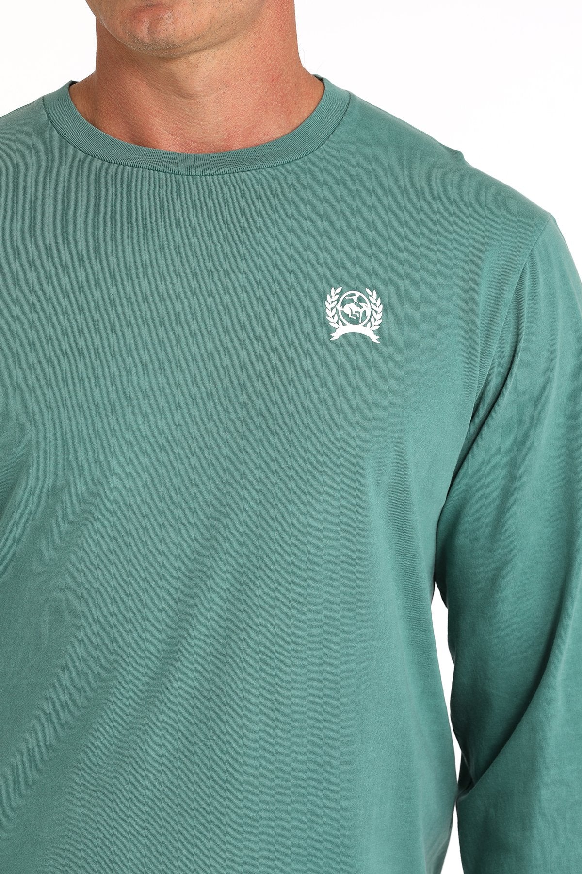 Cinch Men's "Cinch Original" Long Sleeve T-Shirt in Green