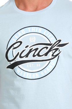 Cinch Men's Lead This Life Logo Light Blue T-Shirt