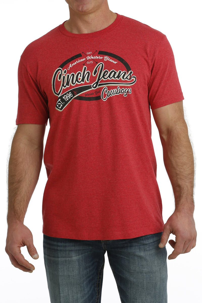 Cinch Men's Cinch Jeans Cowboys Logo T-Shirt in Red