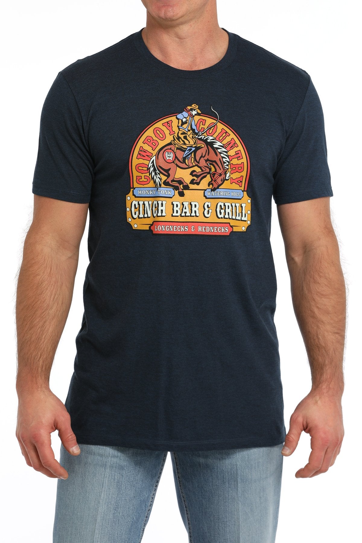 Cinch Men's Bar And Grill Graphic T-Shirt in Navy Blue