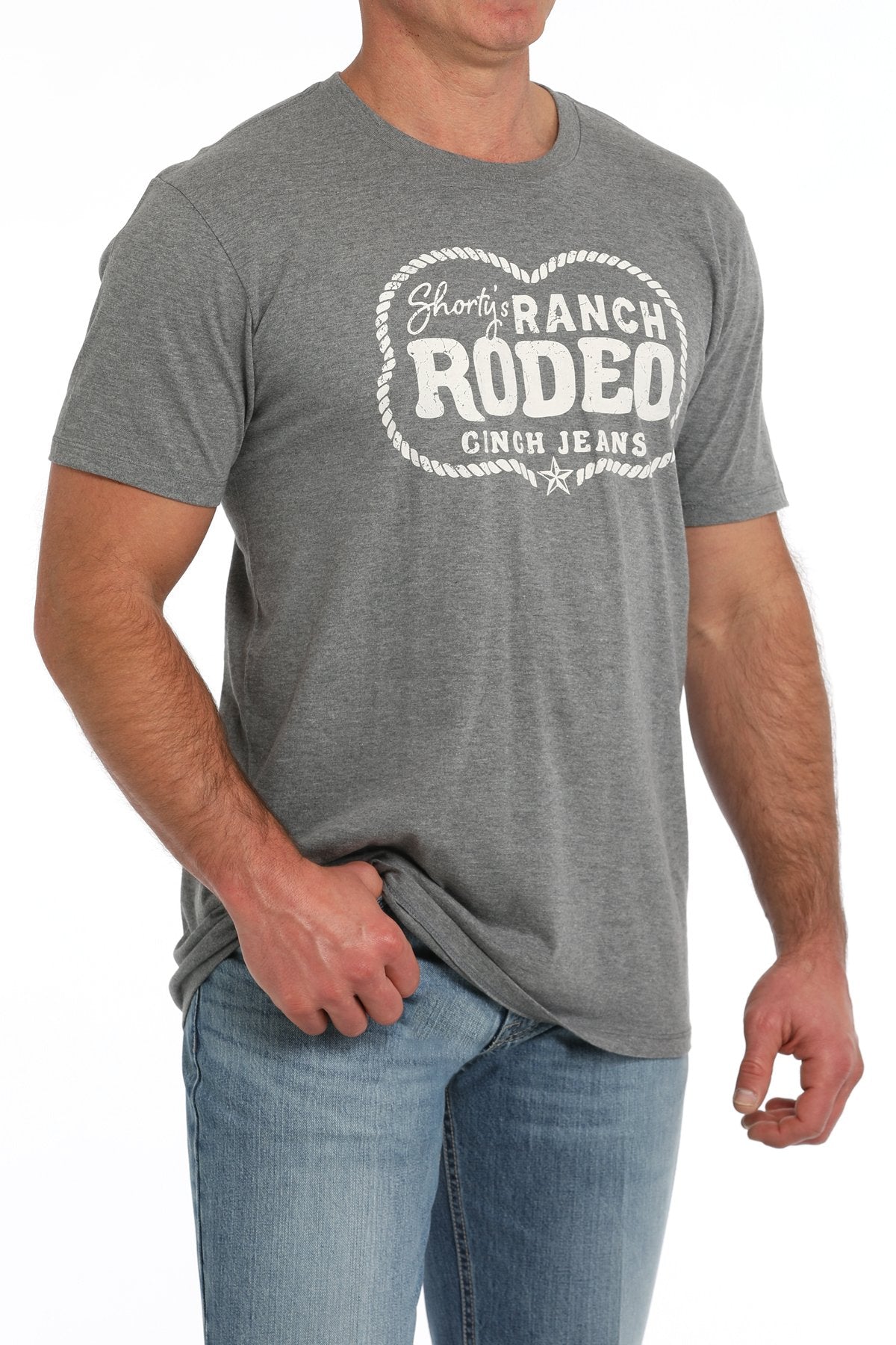 Cinch Men's "Shorty's Ranch Rodeo" Graphic T-Shirt in Gray