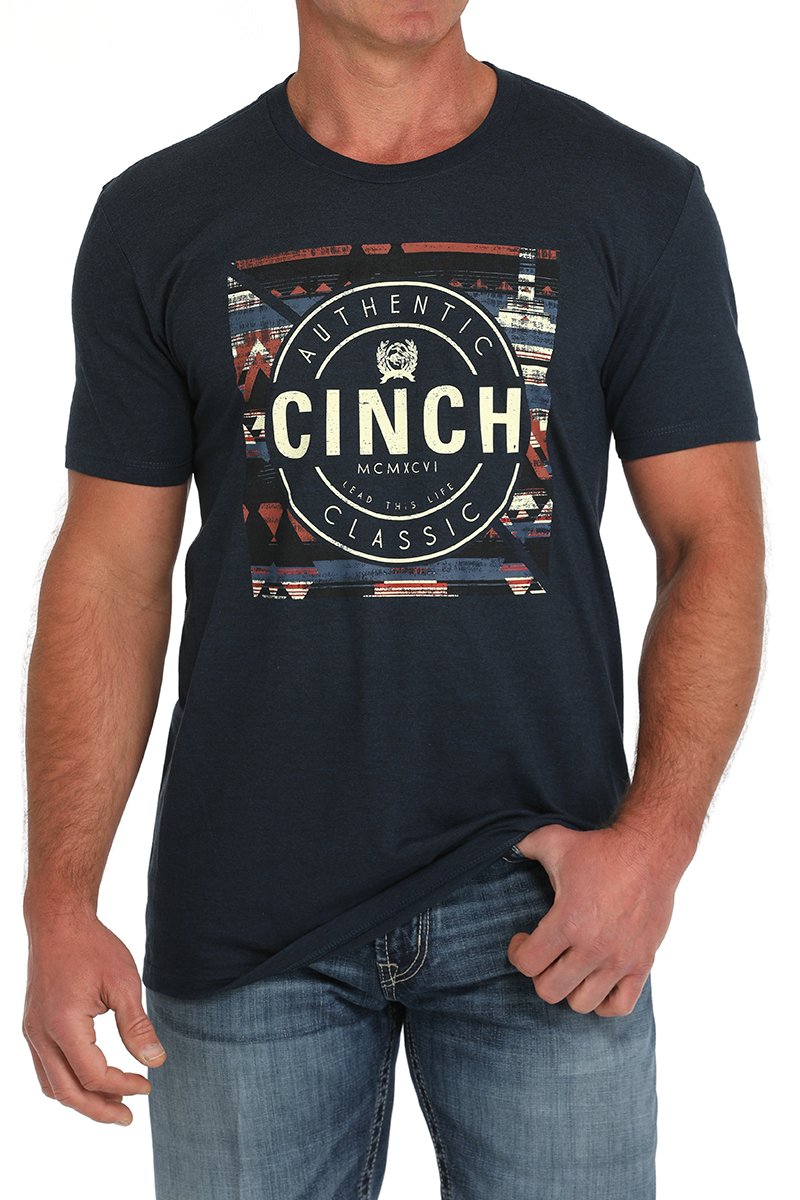 Cinch Men's Authentic Classic Graphic T-Shirt in Navy