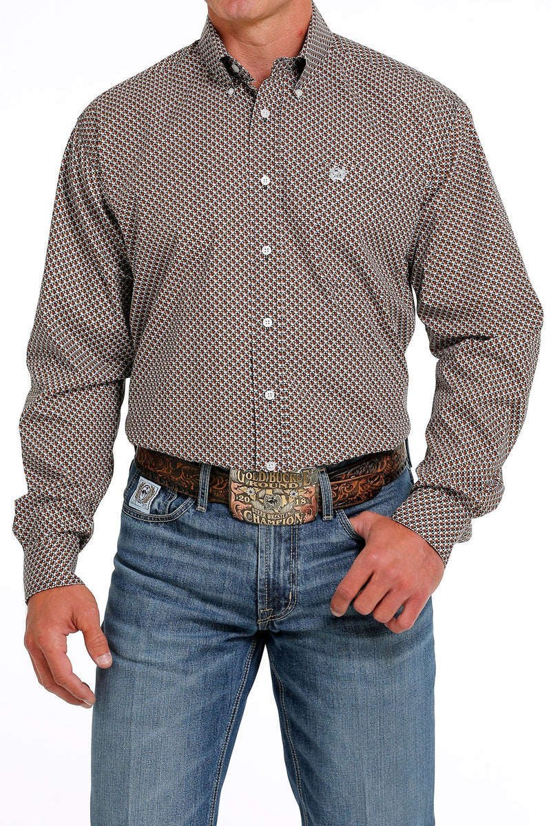Cinch Men's Geometric Print Long Sleeve Western Shirt