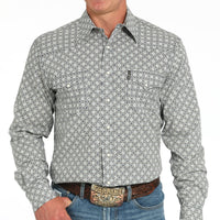 Cinch Men's L/S Modern Fit Multicolored Geometric Print Western Snap Shirt