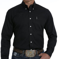 Cinch Men's L/S Modern Fit Solid Black Western Button Down Shirt