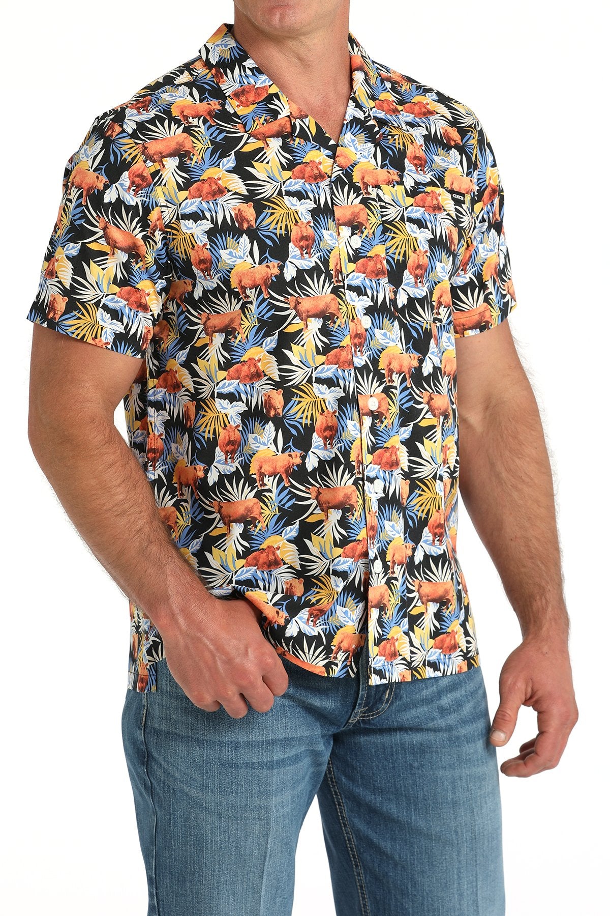 Cinch Men's Aloha Angus Short Sleeve Camp Shirt