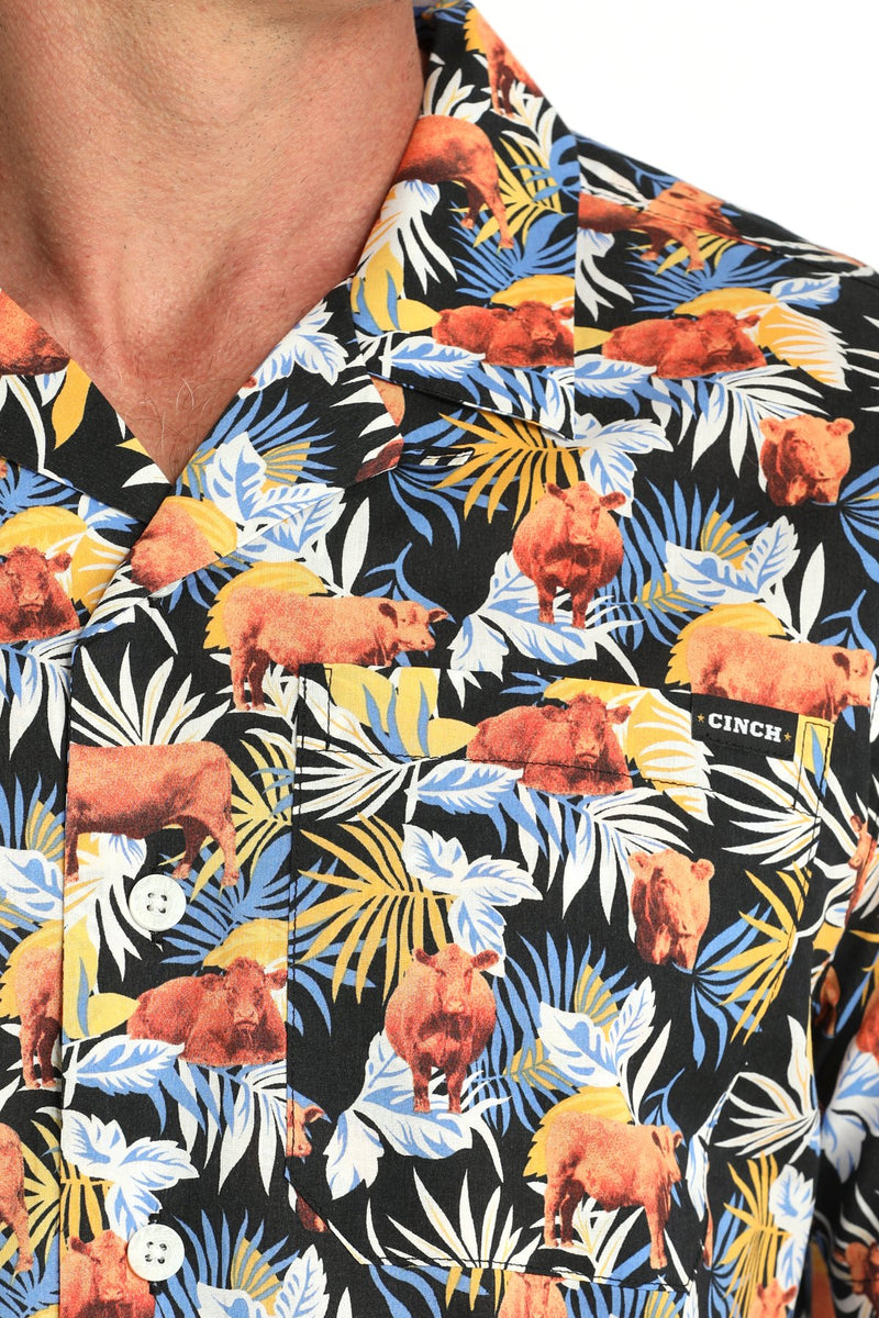 Cinch Men's Aloha Angus Short Sleeve Camp Shirt