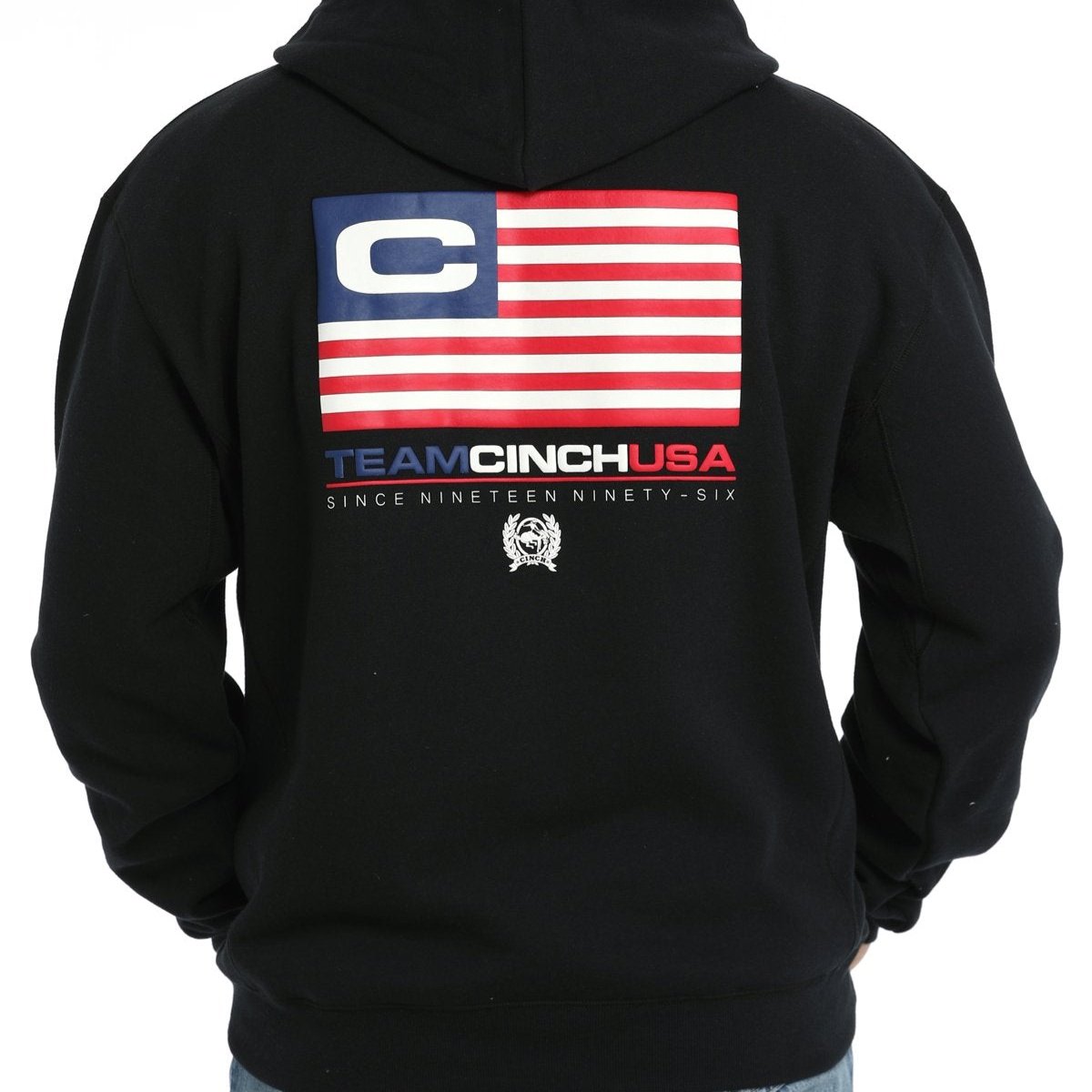 Cinch Men's Vintage American Logo Hoodie in Black