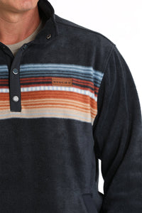 Cinch Men's Quarter Snap Fleece Pullover in Navy