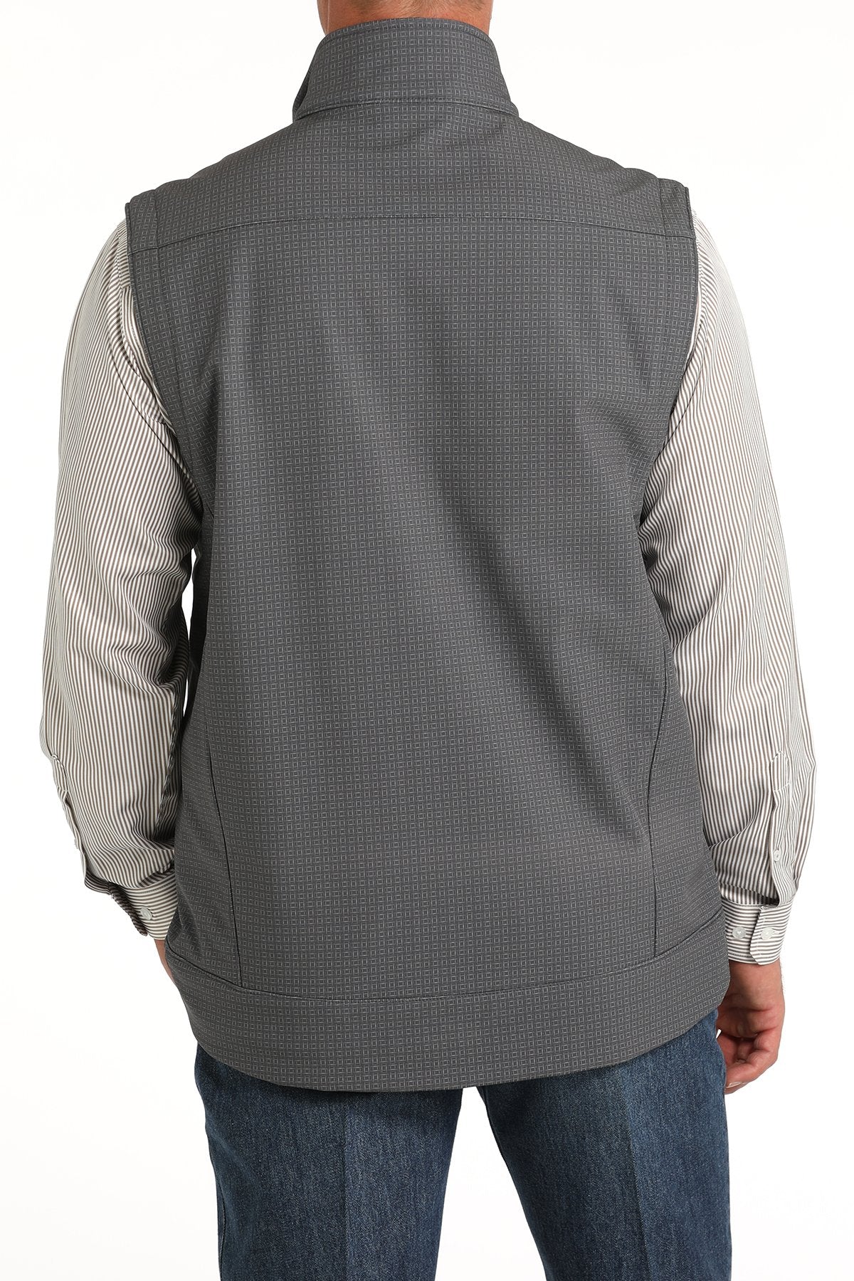 Cinch Men's Geometric Concealed Carry Bonded Vest in Gray