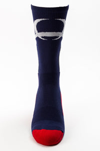 Cinch Men's Performance Crew Socks in Navy & Red