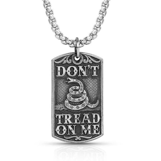 Montana Silversmiths Don't Tread On Me Dog Tag Necklace