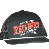 Red Dirt Hat Co. "Red Ripple" Hat in Black/Black