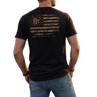 Red Dirt Hat Co. "Old Glory" Men's Graphic T-Shirt in Black