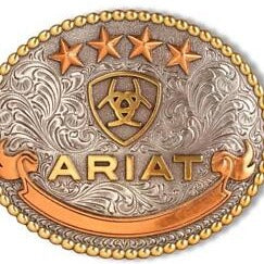 Ariat Oval Gold, Silver, and Copper Buckle