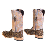 Tanner Mark Men's Monster Fish Western Boot in Petrified Oak
