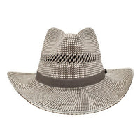 Charlie 1 Horse Old School Straw Hat in Ivory/Grey
