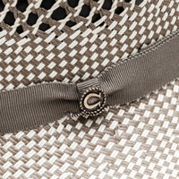 Charlie 1 Horse Old School Straw Hat in Ivory/Grey