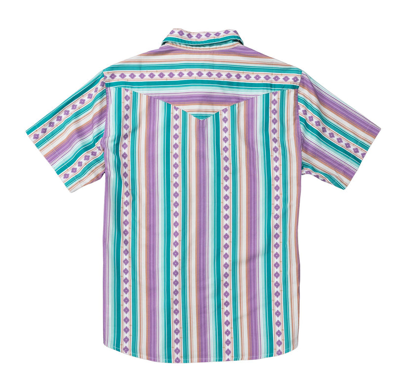 Sendero Provisions Co. Men's S/S Serape Pearl Snap Shirt in Spring Sage