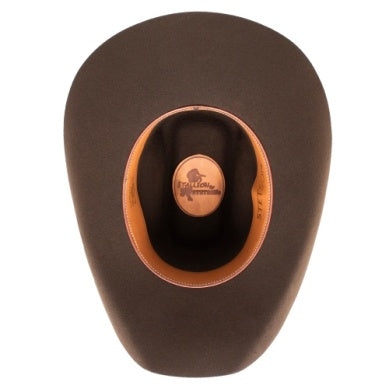 Stetson Stallion Square Wool Felt Hat in Chocolate