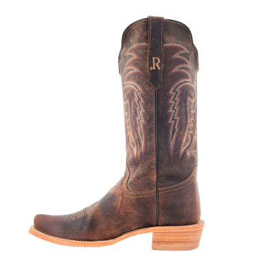 R. Watson Men's Narrow Square Toe Western Boot in Crazy Tan Goat