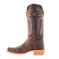 R. Watson Men's Narrow Square Toe Western Boot in Crazy Tan Goat