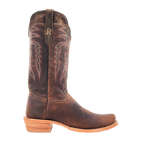 R. Watson Men's Narrow Square Toe Western Boot in Crazy Tan Goat