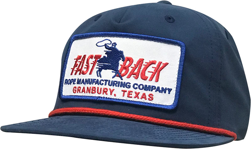Fast Back Men's Embroidered Logo Patch Trucker Cap in Navy