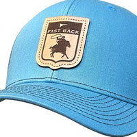 Fast Back Ropes Leather Patch Ball Cap-Blue/Black