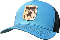 Fast Back Ropes Leather Patch Ball Cap-Blue/Black