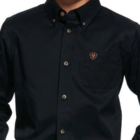 Ariat Boy's Classic Button Down Shirt-Black