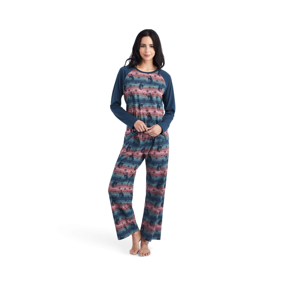Ariat Women's Pajama Set- Bucking Serape