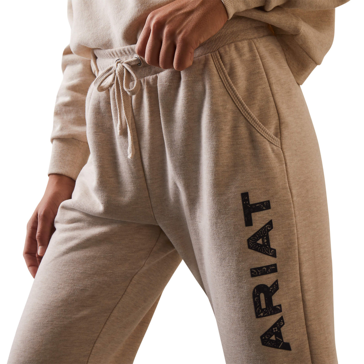 Ariat Women's Real Jogger Sweatpants-Oatmeal Heather – Branded Country Wear