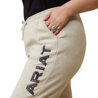 Ariat Women's Real Jogger Sweatpants-Oatmeal Heather