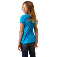Ariat Girl's Farm Hair Don't Care Graphic Tee - Turquoise